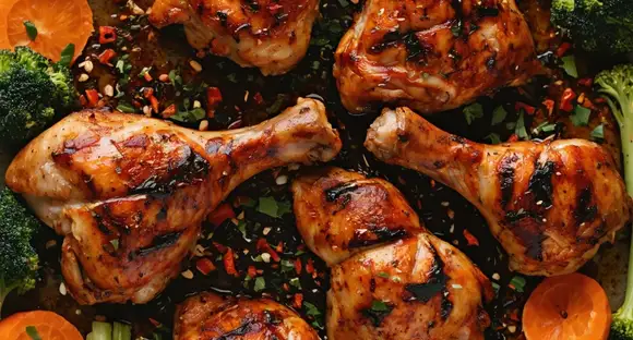 Spicy Mexican Grilled Chicken with Carrots and Broccoli