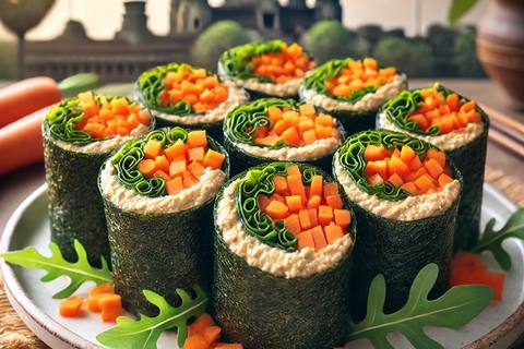 Carrot & Hummus Roll-Ups