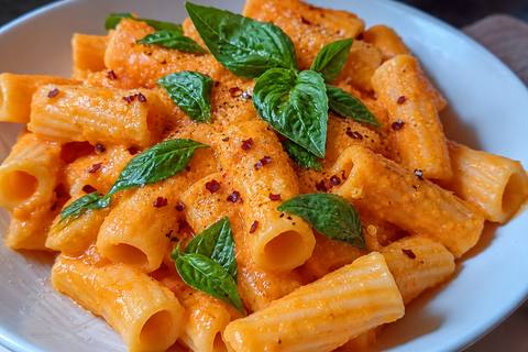 Creamy Butternut Squash Vodka Rigatoni