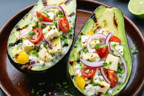 Grilled Avocado with Hearts of Palm Ceviche