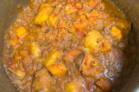 Indo-African Lentil and Plantain Curry