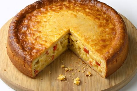 Low-Sodium Vegan Spanish Tortilla with Mushrooms and Peppers