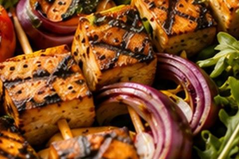 Smoky BBQ Tofu Skewers
