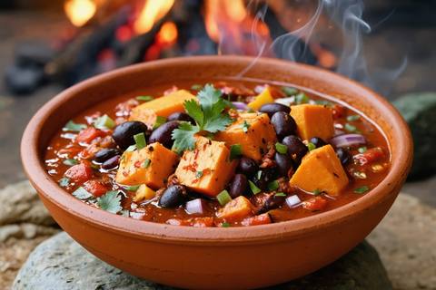 Smoky Black Bean and Sweet Potato Chilli