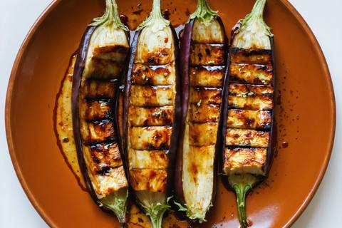 Smoky Roasted Eggplant with Cuban Mojo Sauce