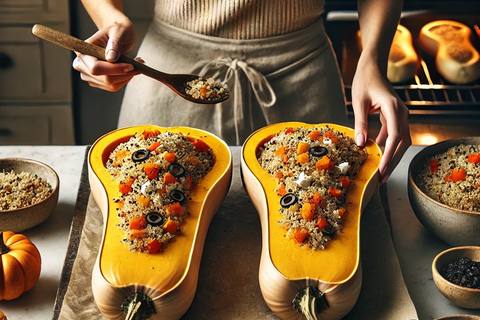 Stuffed Butternut Squash with Quinoa