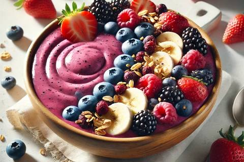 Vegan Berry Granola Smoothie Bowl