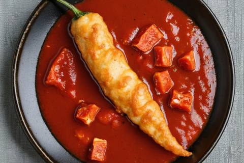 Vegan Cheese-Stuffed Poblano and Ancho Chillies (Chiles Poblanos y Anchos Rellenos de Queso)