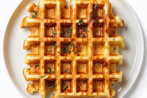Vegan Mushroom and Nutritional Yeast Potato Waffles