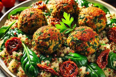 Vegan Spinach Balls with Quinoa