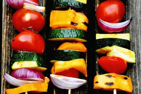 Veggie Skewer Sizzle