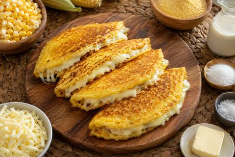 Venezuelan Cachapas (Vegan Corn Pancakes)