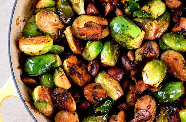 Brussels Sprout Mushroom Hash
