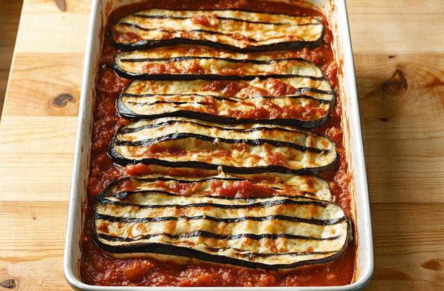 Grilled Aubergine Parmigiana