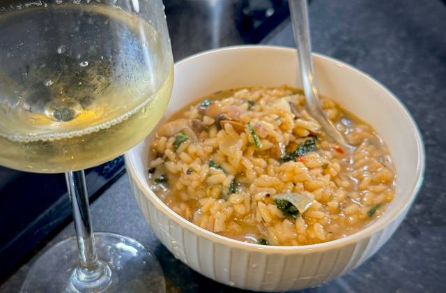 Mushroom Spinach Risotto Revel