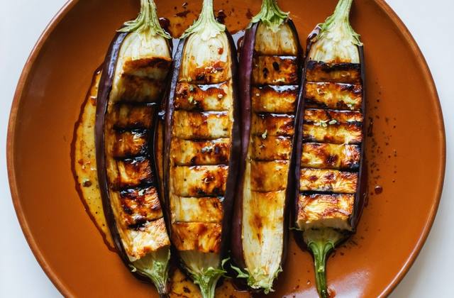 Smoky Roasted Eggplant with Cuban Mojo Sauce