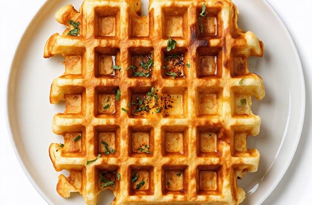 Vegan Mushroom and Nutritional Yeast Potato Waffles