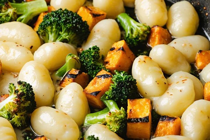 Barbecue Gnocchi with Butternut Squash and Za'atar