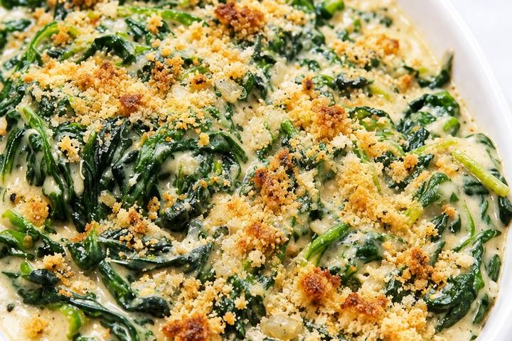 Creamy Spinach Gratin