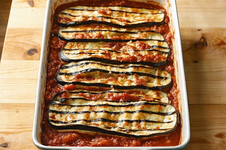 Grilled Aubergine Parmigiana