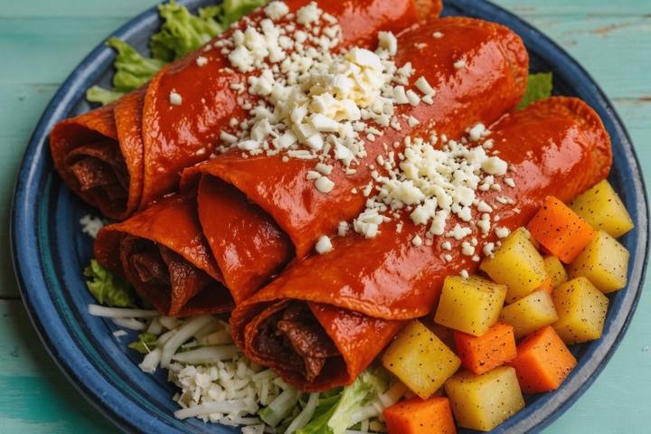 Mining-Style Enchiladas (Enchiladas Mineras)