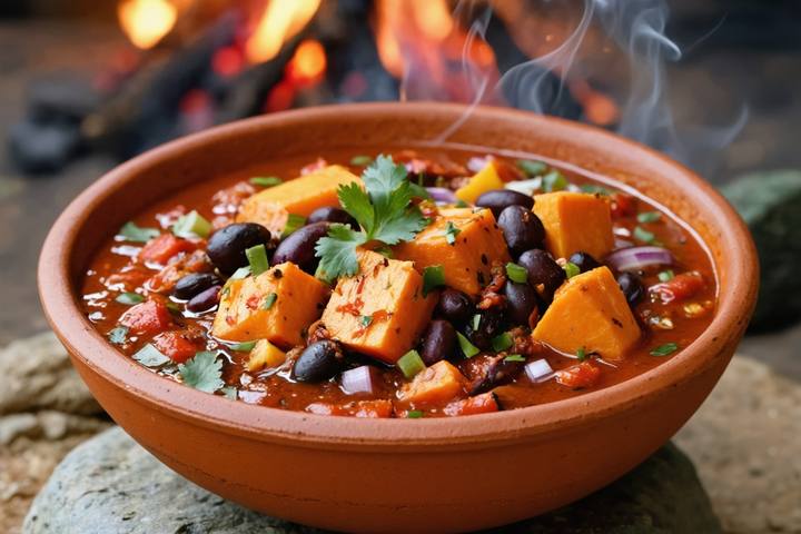 Smoky Black Bean and Sweet Potato Chilli