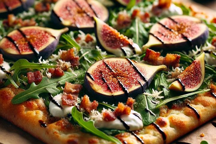 Vegan Fig and Arugula Flatbread